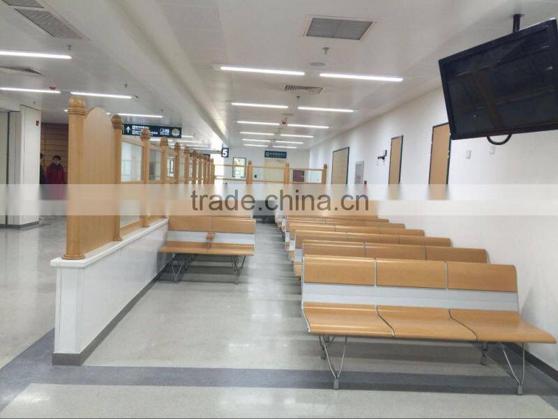 Advanced Aluminium alloy hospital waiting chair 3 seater,4 seater 5 seater airport waiting area long benches H60B-6