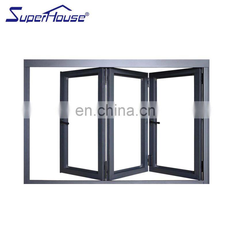 Superhouse high quality aluminium bifold doors aluminum frame exterior bi fold doors for house villa