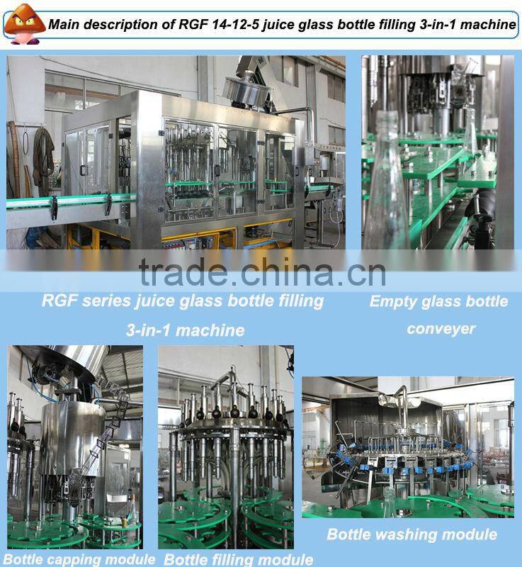 5000 bottles per hour glass bottle fruit juice production line