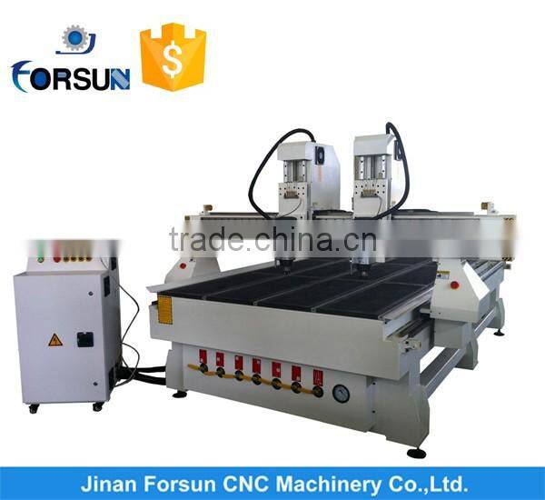 FORSUN FS1530 3d woodworking cnc cutting engraver machinery with two heads