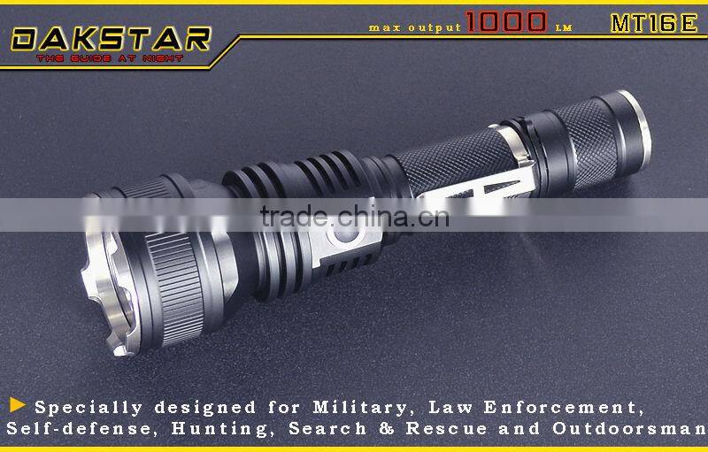 DAKSTAR MT16E XM-L U3 1000LM 18650 Self Defense Side Switch LED Flashlight With CREE