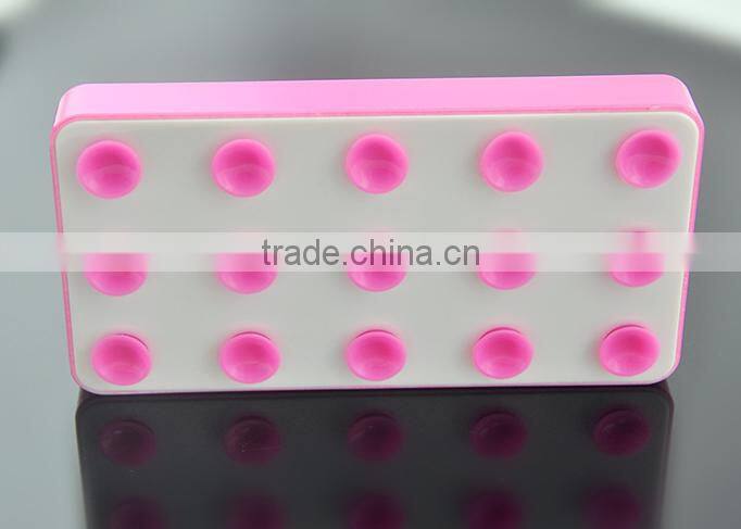 Sucker rectangle handy power bank 6000mAh universal phone charger