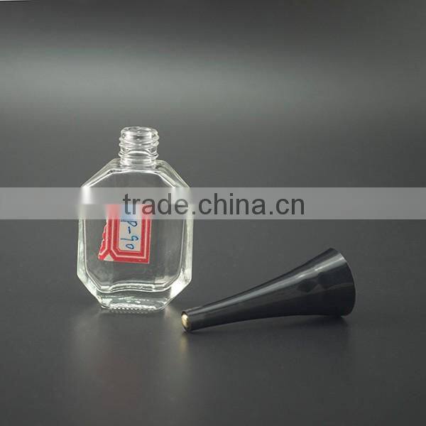fashionablel coloured pyramid nail polish glass bottles wholesale 11ml with cap and brush