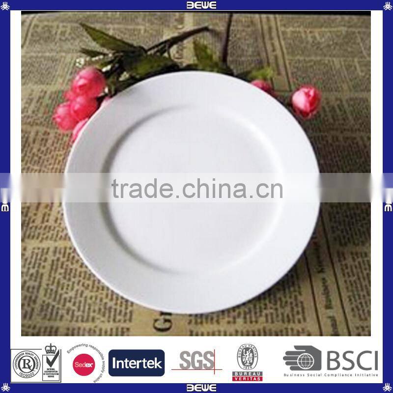 custom white custom made round plate