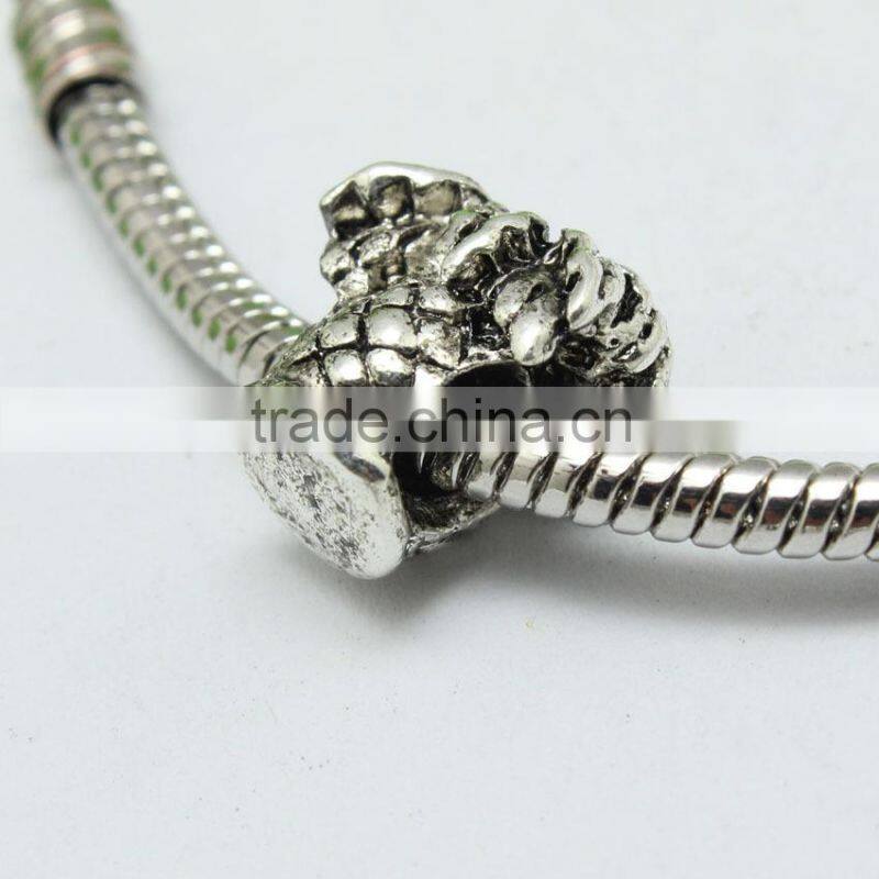Wholesale Pdora New Style Anti-silver Coconut Tree Shape Zinc Alloy Round Hole Slide Beads