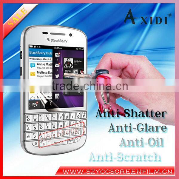 Best Selling Shatter proof screen guard For Blackberry Q10 (Factory Supply)