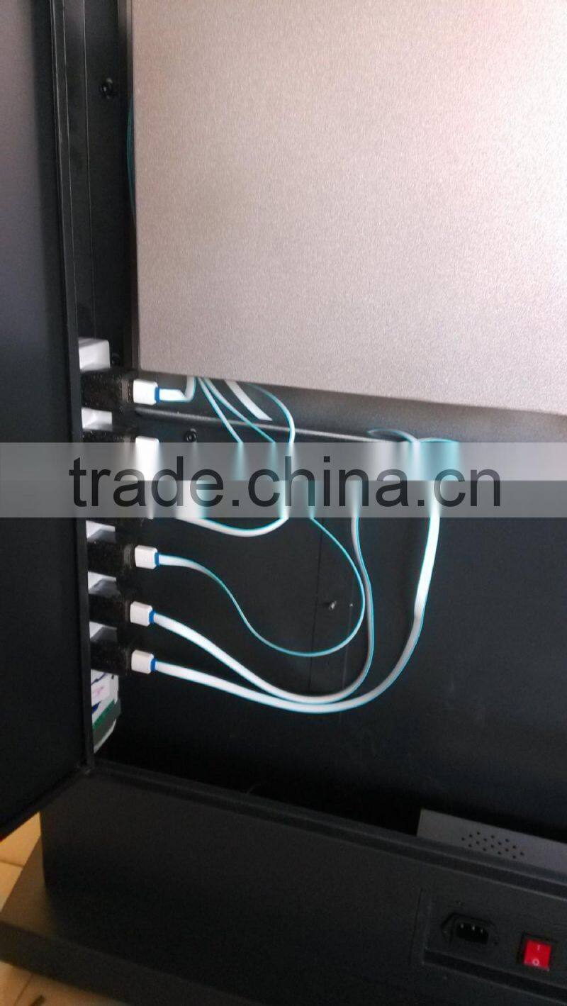 32" LED advertising public mobile phone charger 16 lockers
