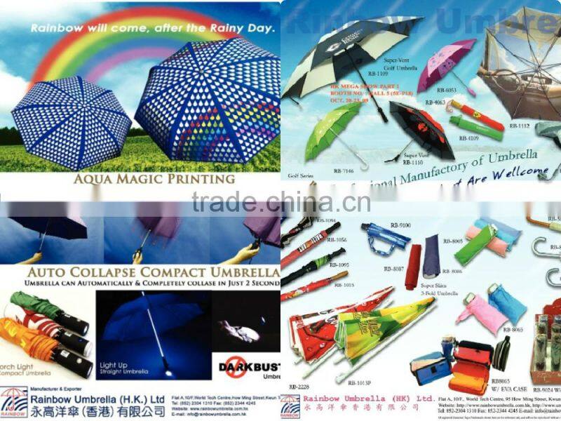 Factory Price Adult Colored Promotional 30" golf umbrella