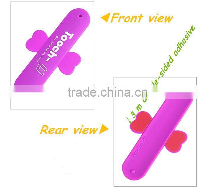 Promotional Gift Cheap U Shape Wing Sticky Silicone Cellphone Stand