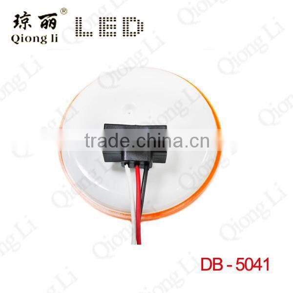 12 volt 4inch round amber sealed multifunction led stop turn tail light for truck trailer
