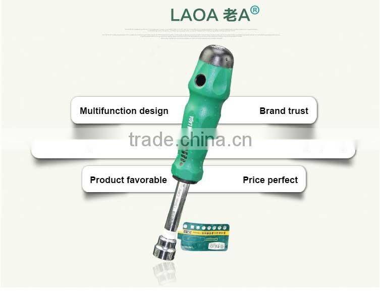 LAOA12 Angle Torx CR-V Mulction Socket Screwdriver Rubber Handle Screw Driver tool Arbor hardening Antislip Metal For Hex Screw