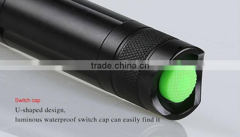 Led Flashlight Use 18650 Lithium BAttery & AAA Battery