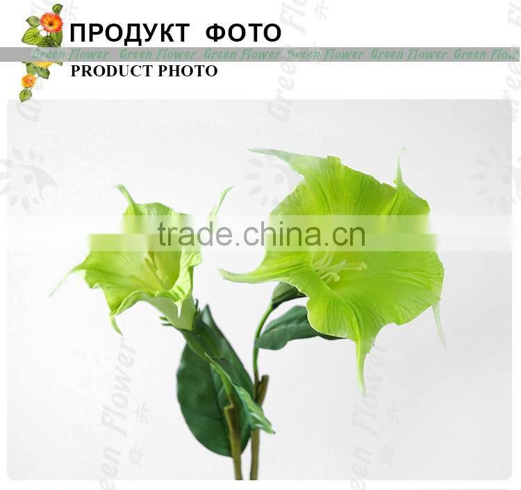 Greenflower 2016 Wholesale Real Touch Latex PU China Artificial Flowers datura for wedding decoration