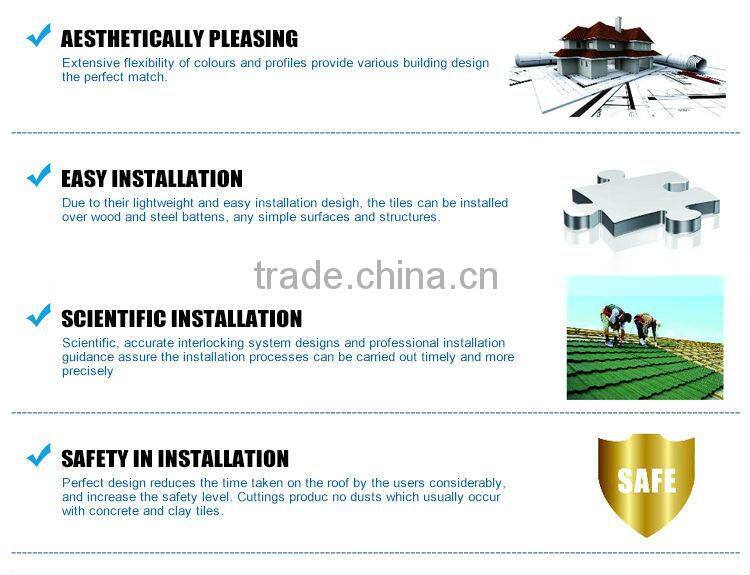 Custom-made Storm Resistant Old Metal Roofing Renovation Material  Stone Coated Steel In Cantonment House Bivouac House Roof