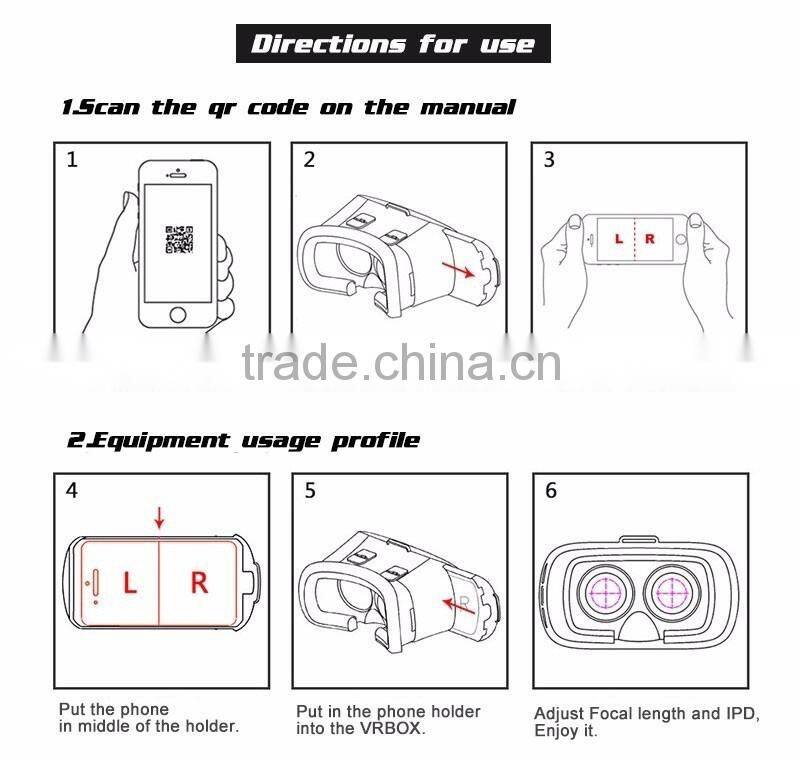 VR box 2.0 3d glasses virtual reality for cellphone