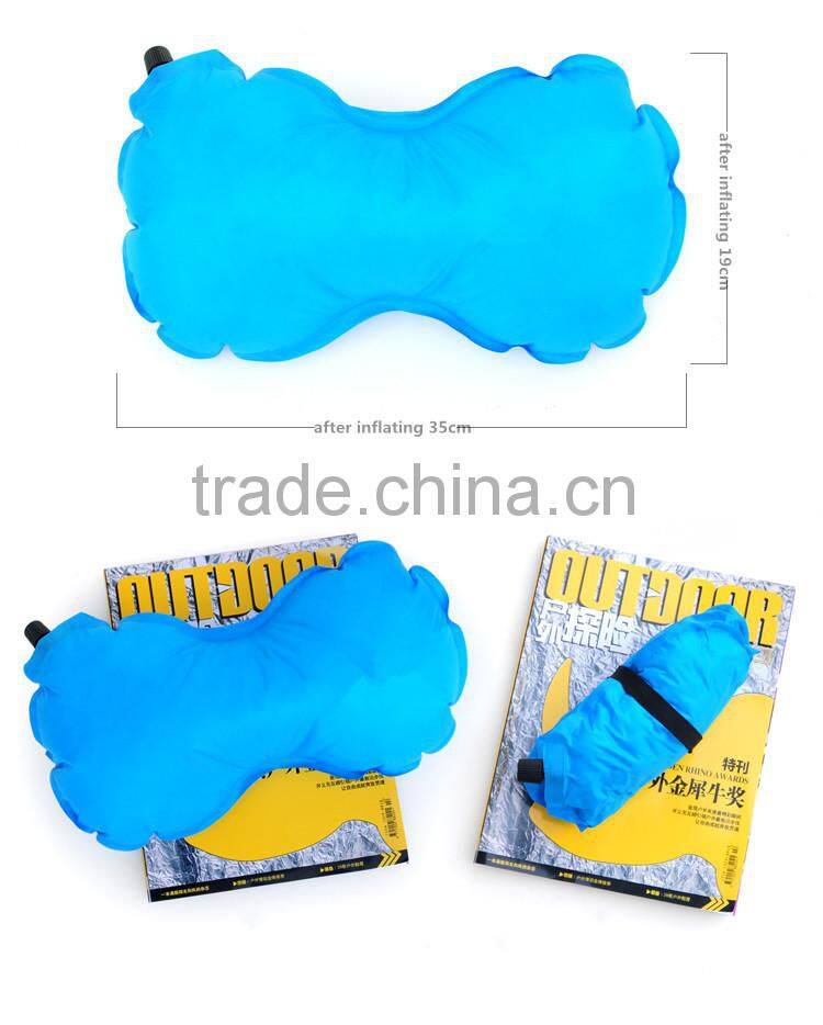 Outdoor travel TPU self inflatable camping pillow
