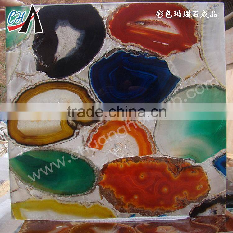 Luxury colored agate slab for home decoration,floor slab,wall tile,table top