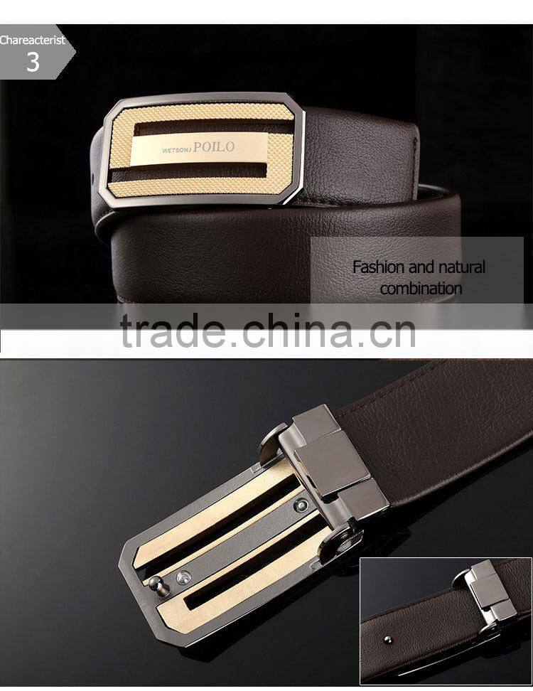 Wholesale fashion mens leather jeans genuine cowhide leather belts for men