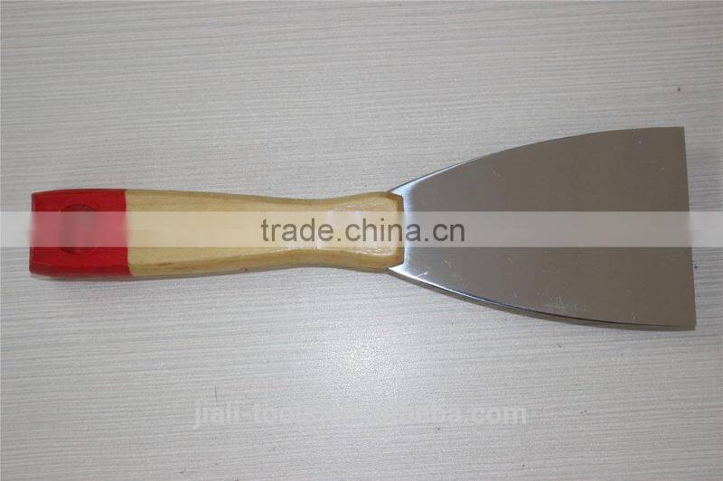 Long wooden handle putty knife / construction tools