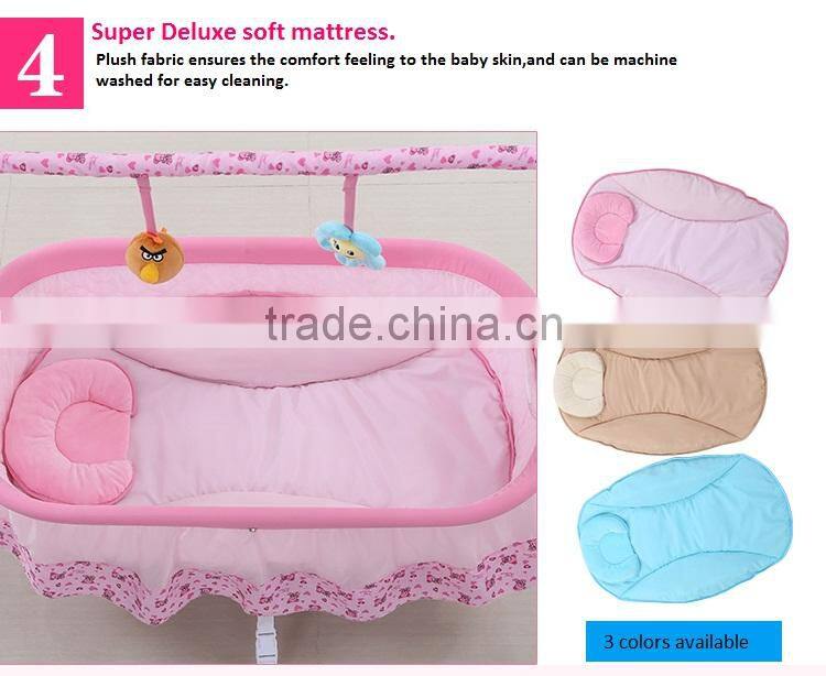 Lovely Musical Baby Rocking bed,Kid swing bed &crib