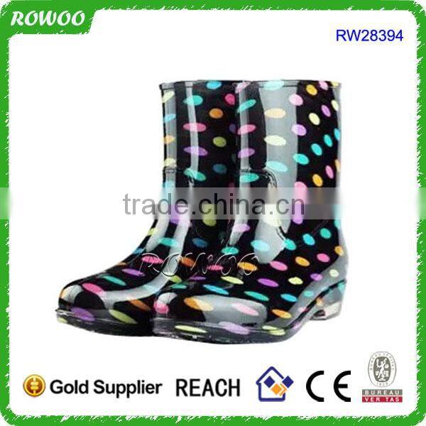 women ankle boot eva boots, rain boot custom printing, rain boot women with heel
