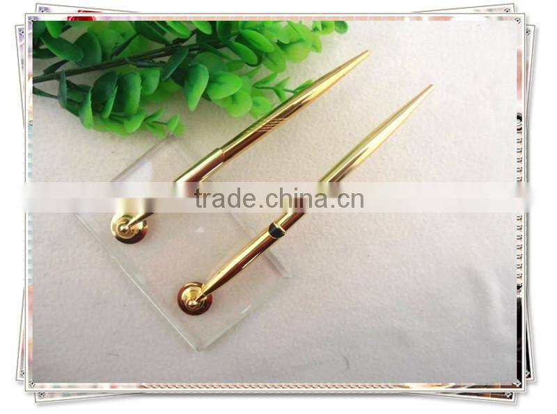 TT-06 cheap golden table fountain pen, metal desk pen for bank