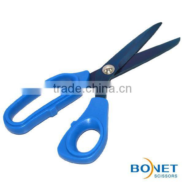 S14005/S14006/S14019 LFGB qualified Titanium coating Tailor cutting Scissors with plastic handle
