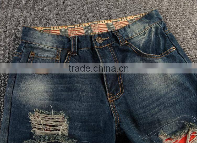 Patchwork Designer High Quality Patched Jeans Ripped Men Rock Men Jeans Hip Hop Jeans Denim Pants