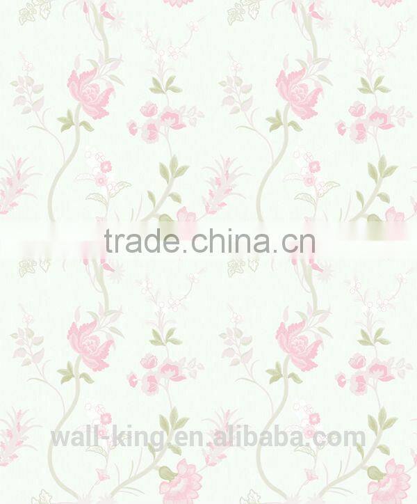 new leaf design wall paper light color
