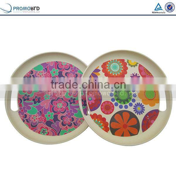 Eco-friendly Bio Bamboo Fiber Dinner Plates Dishes With Bamboo Fiber