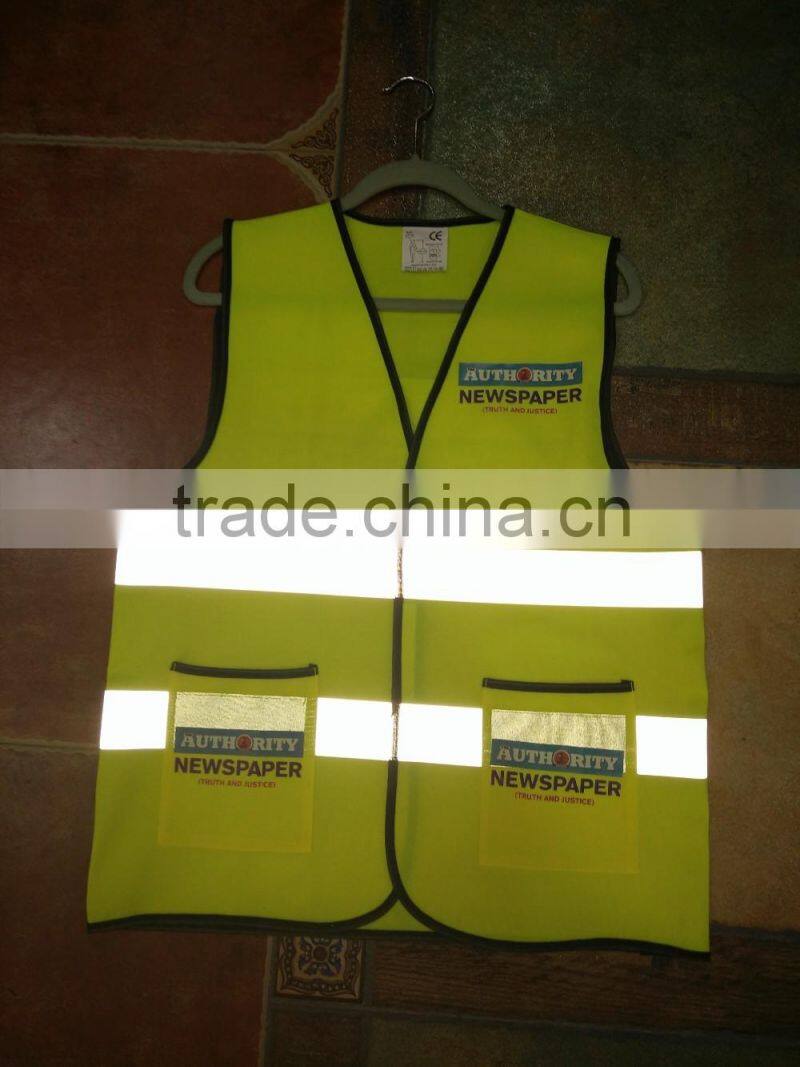 promotion green reflect vest for advertising