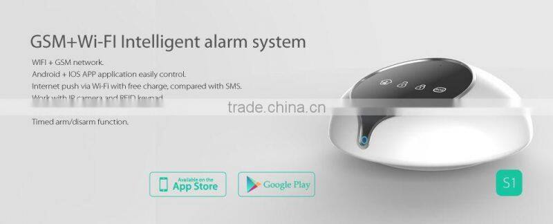 With SOS button on panel two way intercom wireless wifi gsm alarm system control home applications home automation alarm system