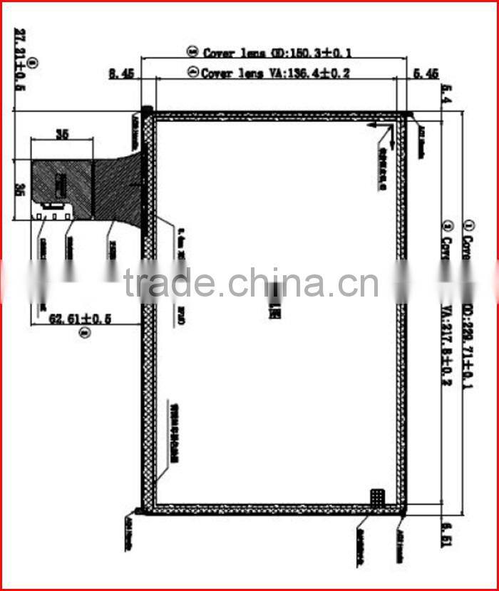 10.1inch lvds 1000nits 1280*800 sunlight readable full viewing angle dispay with USB capacitive touch