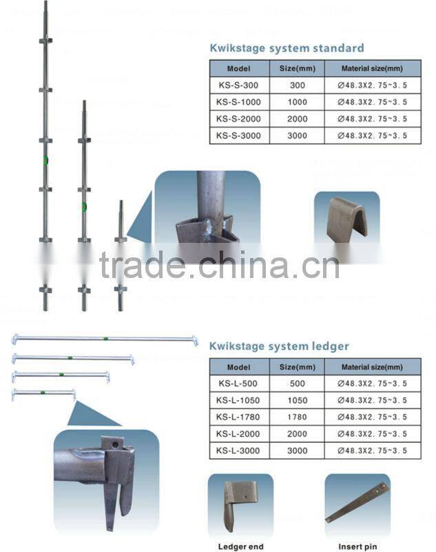 Luowen Galvanized Steel Kwikstage scaffolding Metal Scaffolding for Construction