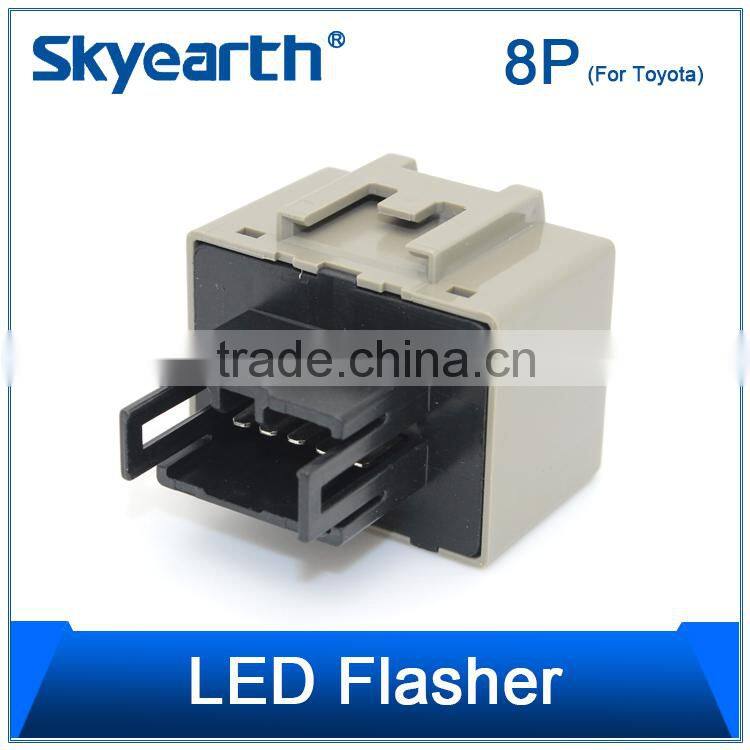 Factory Promotion 12V Car LED Flasher Raly, LED Warning Canceller Auto Parts For Toyota LED Flasher 8P