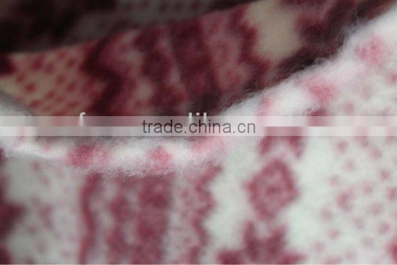 100 polyester printed polar fleece fabric