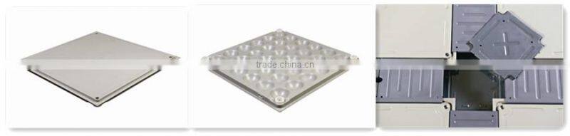 Steel cementitious raised access panel with trunking