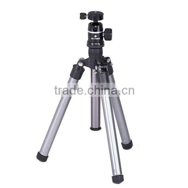 SUNRISE mini multicolor aluminum camera tripod with rotating camera ball head