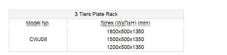 Movable 4 wheels CE approved quality guarantee commercial stainless steel kitchen storage shelf rack for hotel restaurant