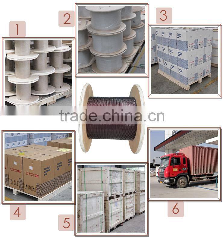 200 Class Polyamide-imide Double Coated Ultra Fine Self-Bonding Rectangular Enameled Copper Wire For Air Condition