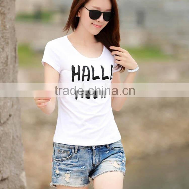 Adult New Fashion Women Print T Shirt Custom