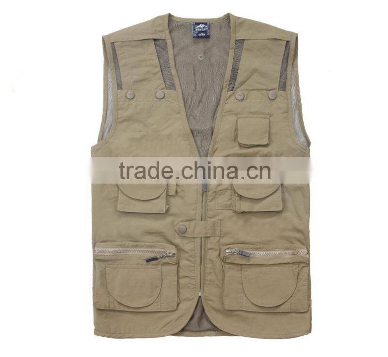 new design mens quick dry waterproof fishing coat multifunctional outdoor fishing vest