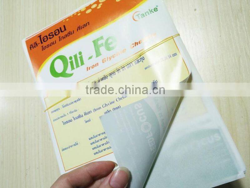 High gloss A4 size pressure sentitive lables stickers in sheet