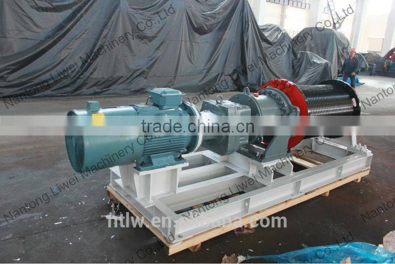 100KN speed-regulation electric winch