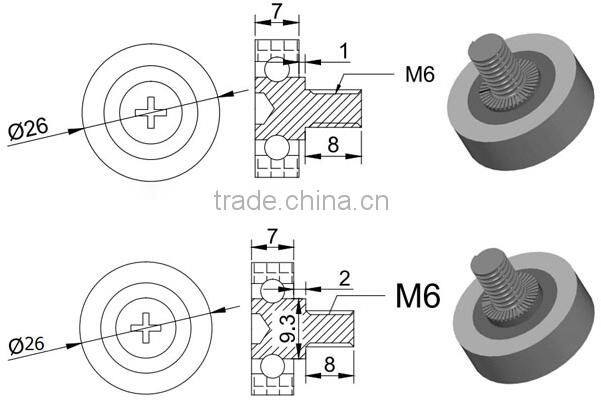 China hot sale tok dr-26 POM drawer roller