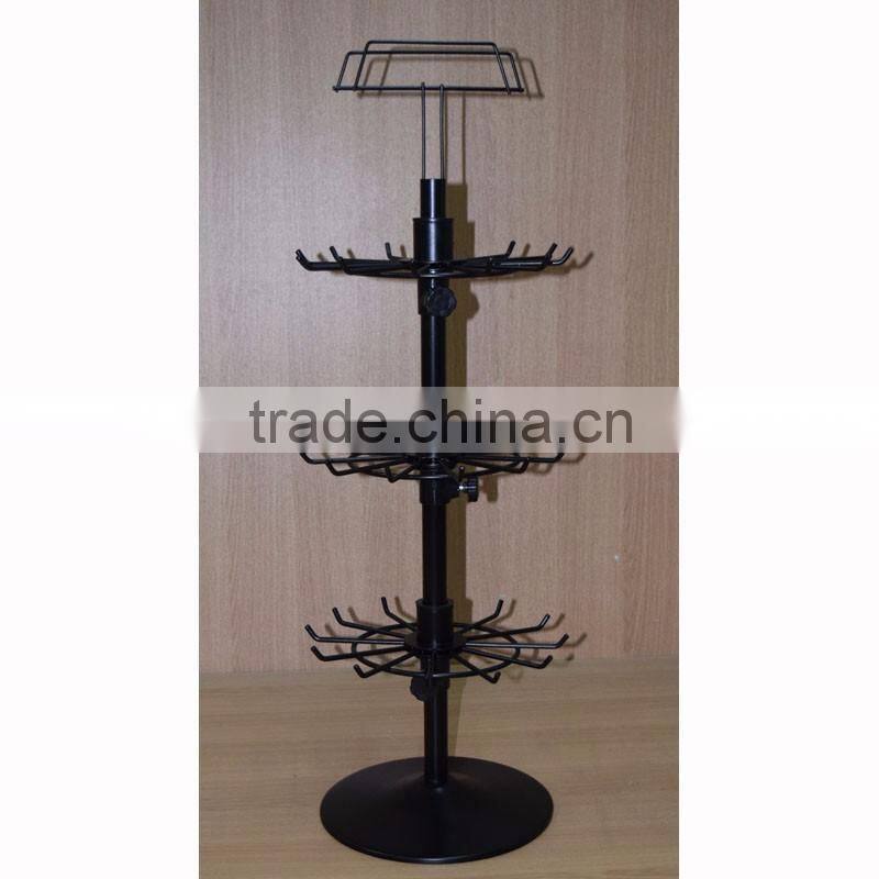 space saving 3 layers wire counter promotion rack