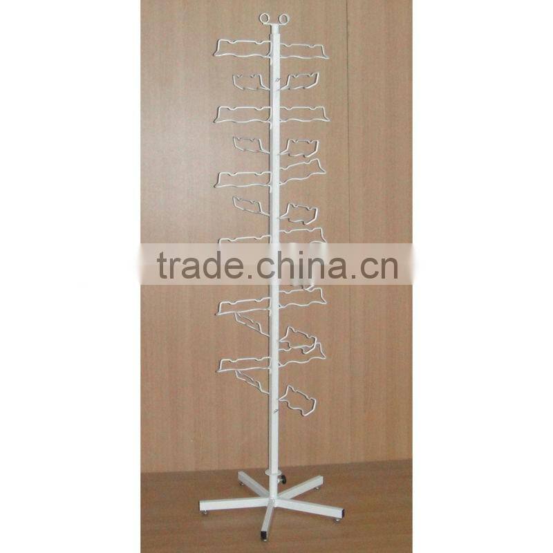 elegant shape metal floor mugs rack for promotion