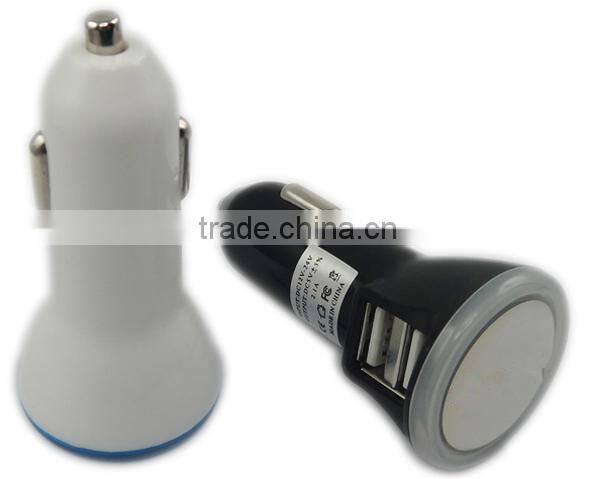 12V-24V 2.1A output usb car charger 2 port with CE ROHS FCC