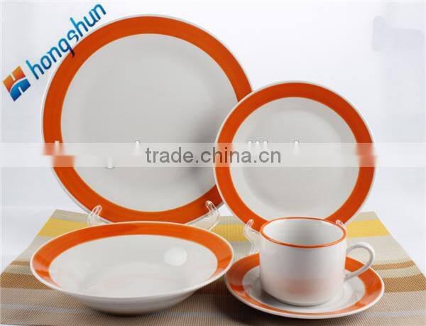Bone china dining ware, 20pcs super white dinner set