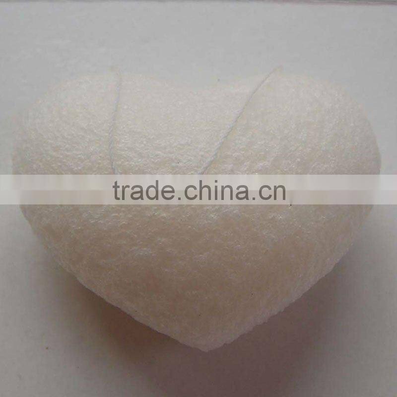 2012 most-popular heart shape nature konjac facial sponge , Konnyaku face puff